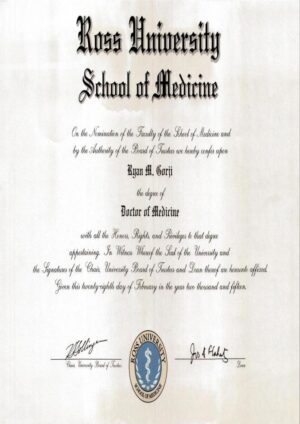 Buy degree from the Ross University School of Medicine