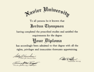 y Degree from the Xavier University School of Medicine