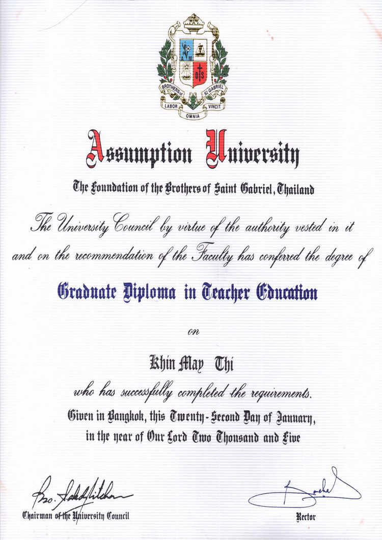 Buy college degree from The Assumption University