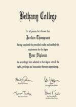 Buy college degree from the Bethany College
