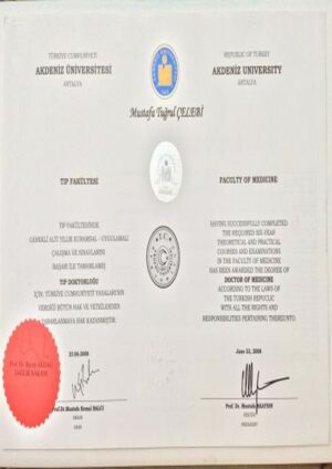 Buy college degree from the Akdeniz Üniversitesi