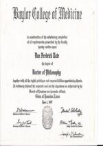 Buy college degree from The Baylor College of Medicine