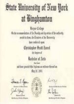 Buy college degree from The Binghamton University, State University of New York