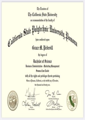 Buy college degree from The California State Polytechnic University, Pomona