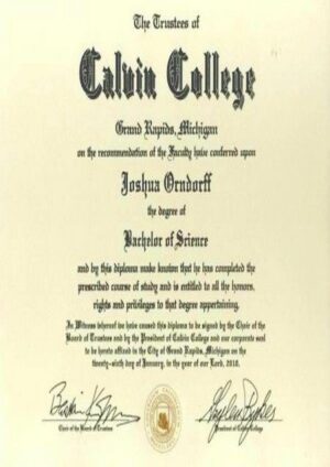Buy college degree from The Calvin University