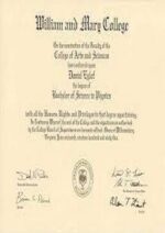 Buy college degree from The College of William & Mary