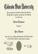 Buy college degree from The Colorado State University