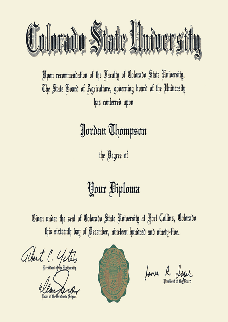 Buy college degree from The Colorado State University