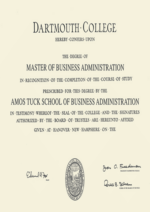 Buy college degree from The Dartmouth College