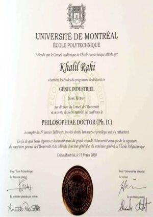 Buy college degree from the École Polytechnique de Montréal