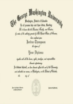 Buy college degree from The George Washington University