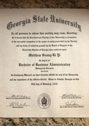 Buy college degree from The Georgia State University
