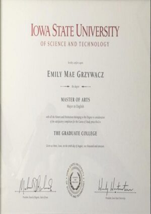 Buy college degree from The Iowa State University