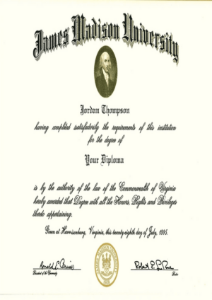 Buy college degree from The James Madison University