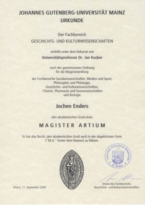 Buy college degree from the Johannes Gutenberg-Universität Mainz