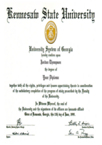 Buy college degree from The Kennesaw State University