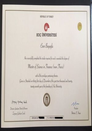Buy college degree from the Koc Üniversitesi