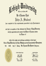 Buy college degree from The Lehigh University