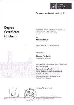 Buy college degree from the Leibniz Universität Hannover
