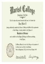 Buy college degree from The Marist College