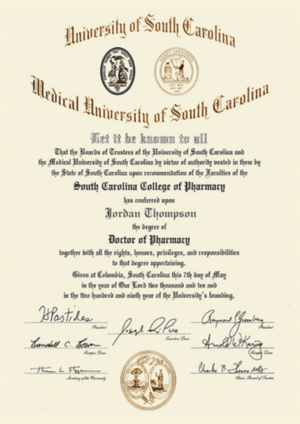 Buy college degree from The Medical University of South Carolina