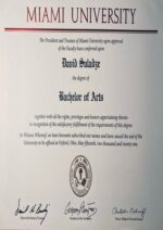 Buy college degree from The Miami University