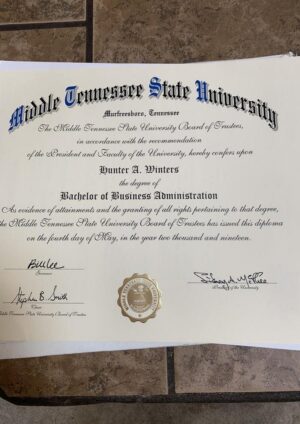 Buy college degree from The Middle Tennessee State University