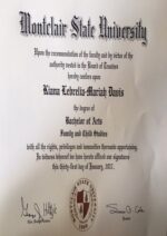 Buy college degree from The Montclair State University