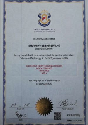 Buy college degree from The Namibia University of Science and Technology