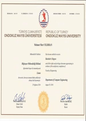 Buy college degree from the Ondokuz Mayis Üniversitesi