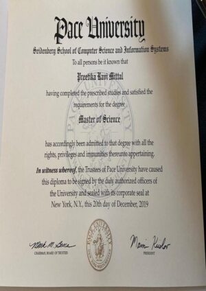 Buy college degree from The Pace University