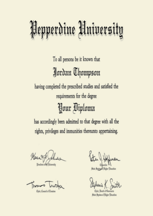 Buy college degree from The Pepperdine University