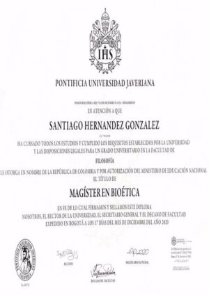 Buy college degree from The Pontificia Universidad Javeriana