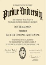 Buy college degree from The Purdue University