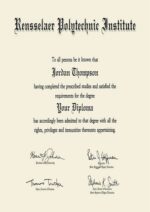 Buy college degree from The Rensselaer Polytechnic Institute