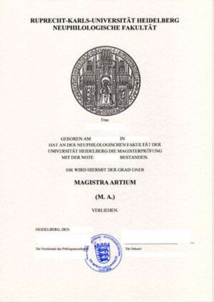 Buy college degree from the Ruprecht-Karls-Universität Heidelberg