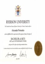 Buy college degree from the Ryerson University