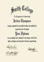 Buy college degree from The Smith College