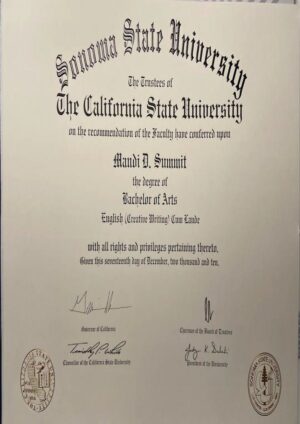 Buy college degree from The Sonoma State University