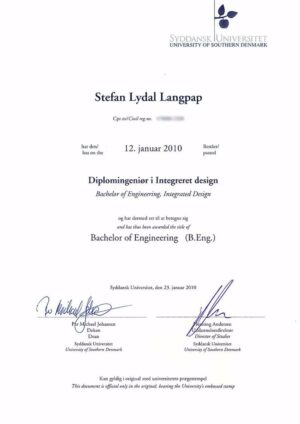 Buy college degree from The Syddansk Universitet