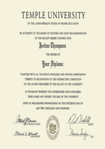 Buy college degree from The Temple University