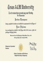 Buy college degree from The Texas A&M University