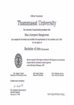 Buy college degree from the Thammasat University