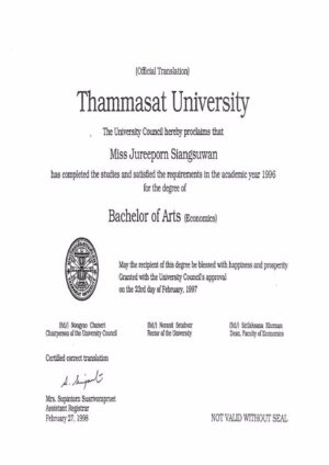 Buy college degree from the Thammasat University