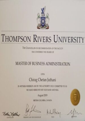 Buy college degree from The Thompson Rivers University