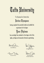 Buy college degree from The Tufts University
