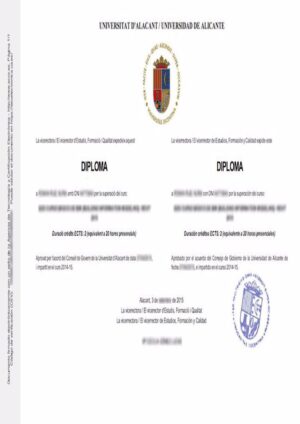 Buy college degree from the Universidad de Alicante