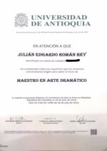 Buy college degree from The Universidad de Antioquía