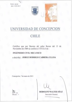Buy college degree from The Universidad de Concepción