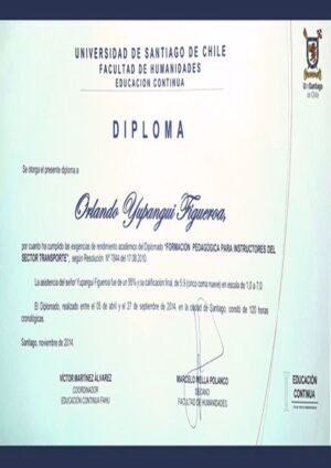 Buy college degree from The Universidad de Santiago de Chile